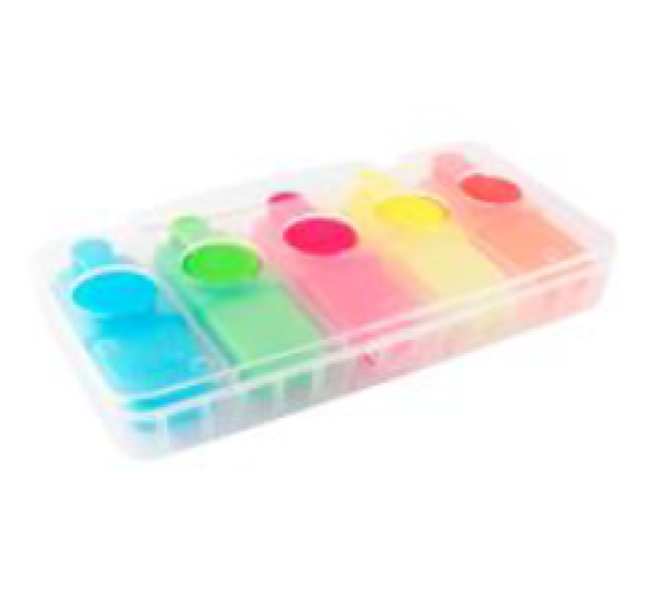 Juego de 5 marca textos de colores - 200 piezas